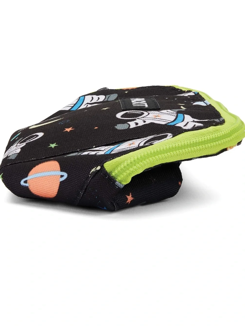 PackIt-Snack Bag Freezable Astronaut Print Pouch - Black with Lime Zipper